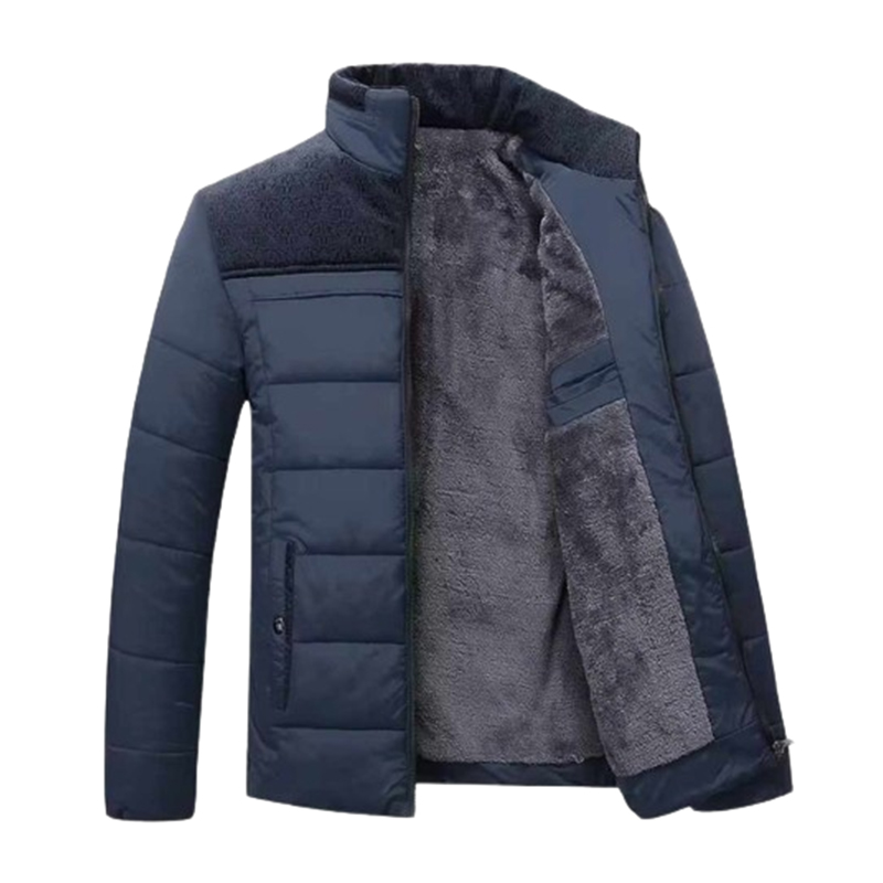 Męska granatowa kurtka ze stójką - obrazek 2