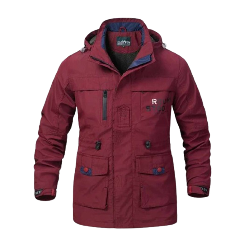 Kurtka trekkingowa wiosenno-jesienna bordowa L - obrazek 2