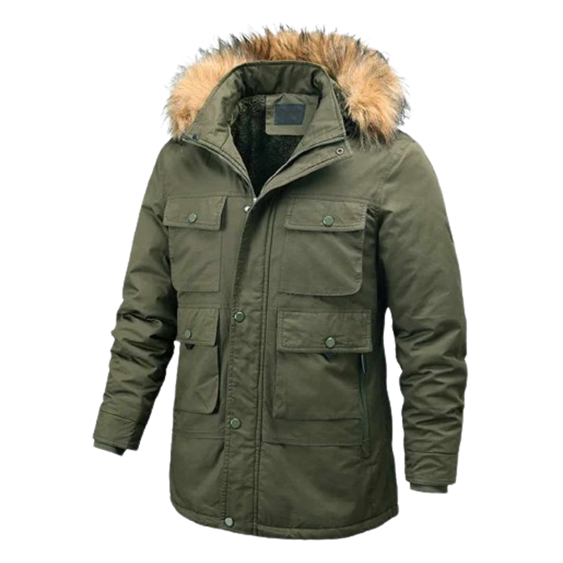 Męska ocieplana parka zimowa rozmiar S - obrazek 3