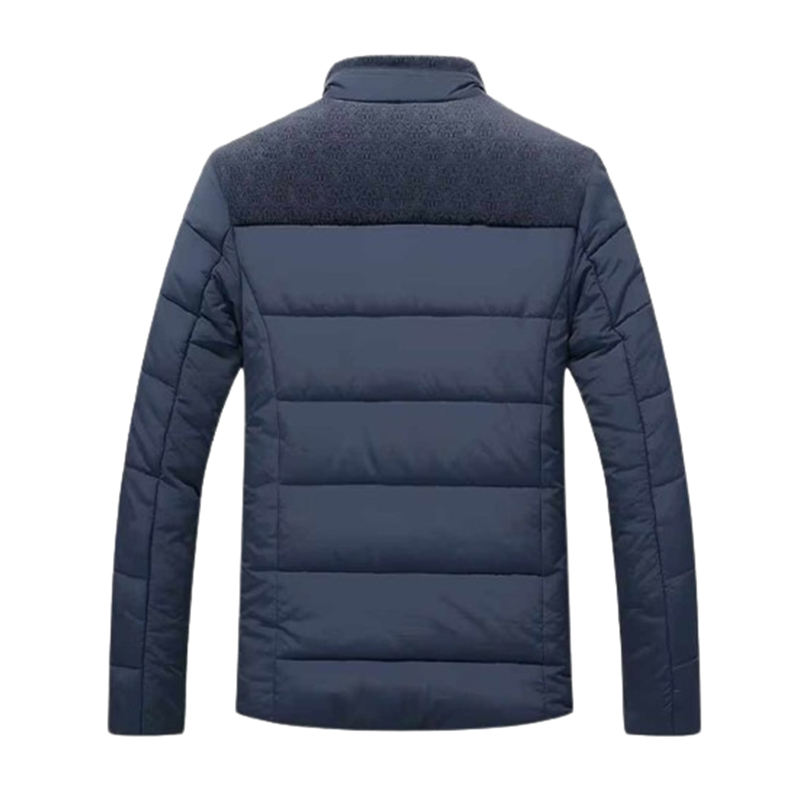 Męska granatowa kurtka ze stójką - obrazek 3