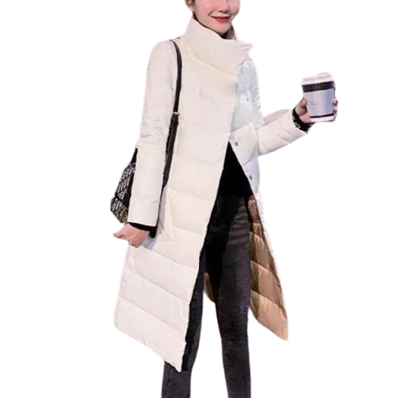 Dwustronny pikowany płaszcz damski - obrazek 3