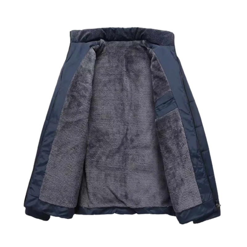 Męska granatowa kurtka ze stójką - obrazek 4