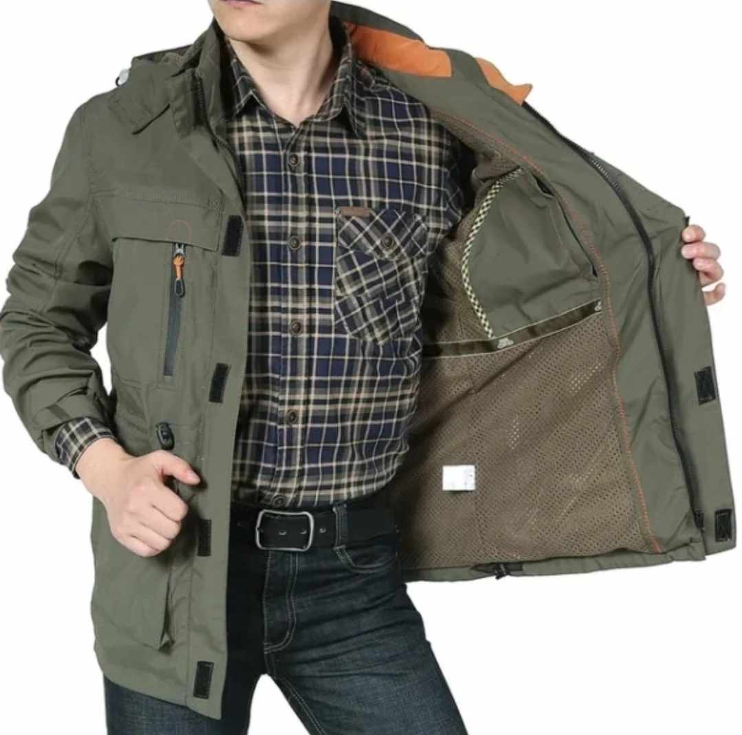 Kurtka trekkingowa wiosenno-jesienna bordowa L - obrazek 6