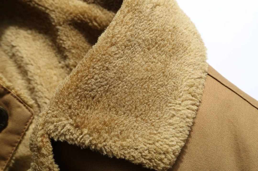 Męska czarna kurtka ocieplana pilotka - obrazek 5