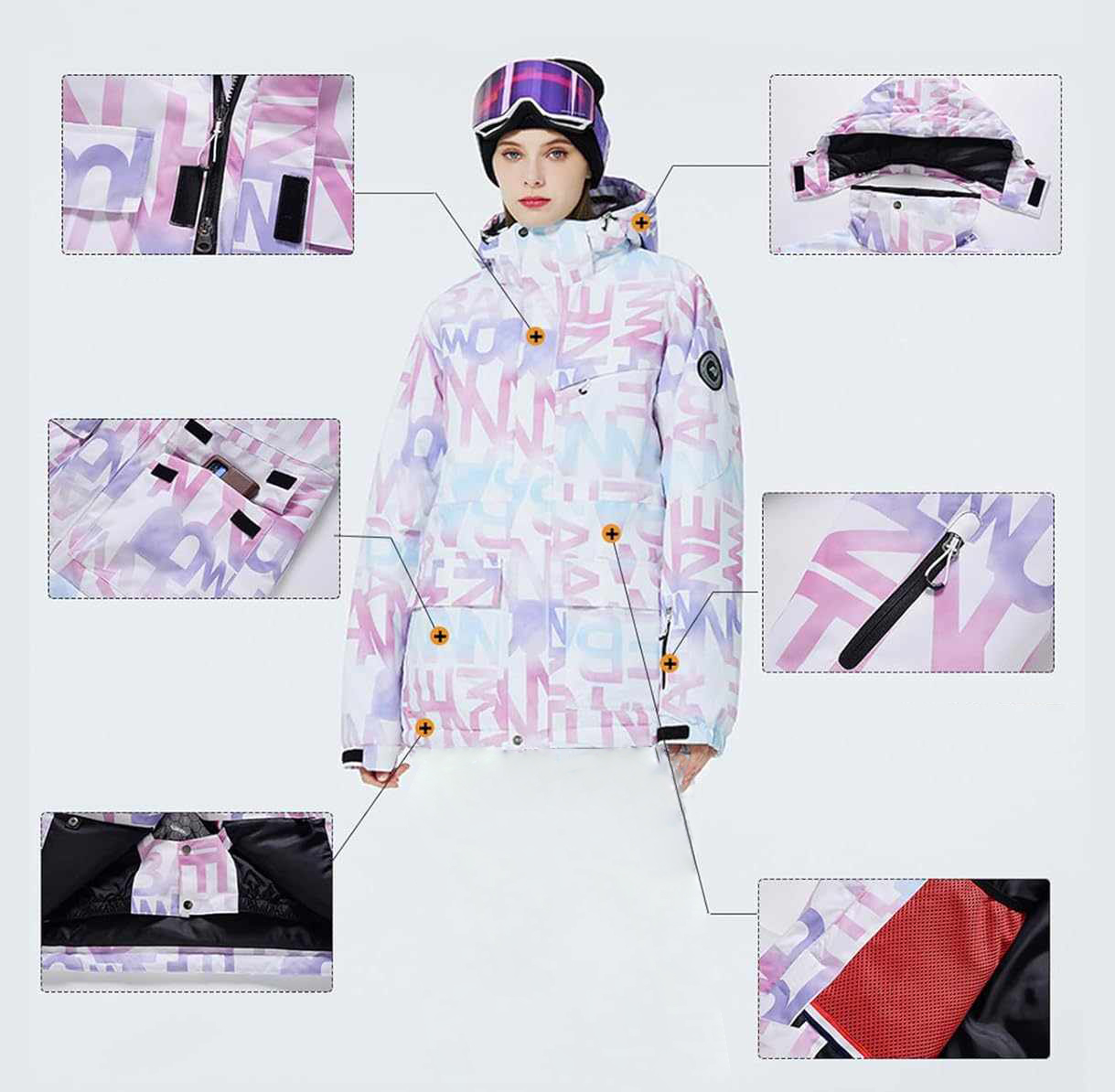 Komplet narciarski 2-częściowy kurtka + spodnie XL - obrazek 8