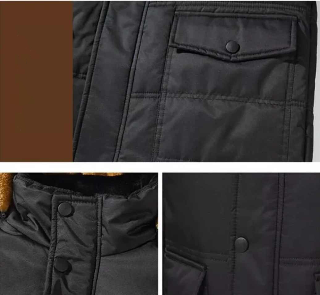 Ocieplana puchowa kurtka z odpinanym kapturem - obrazek 3