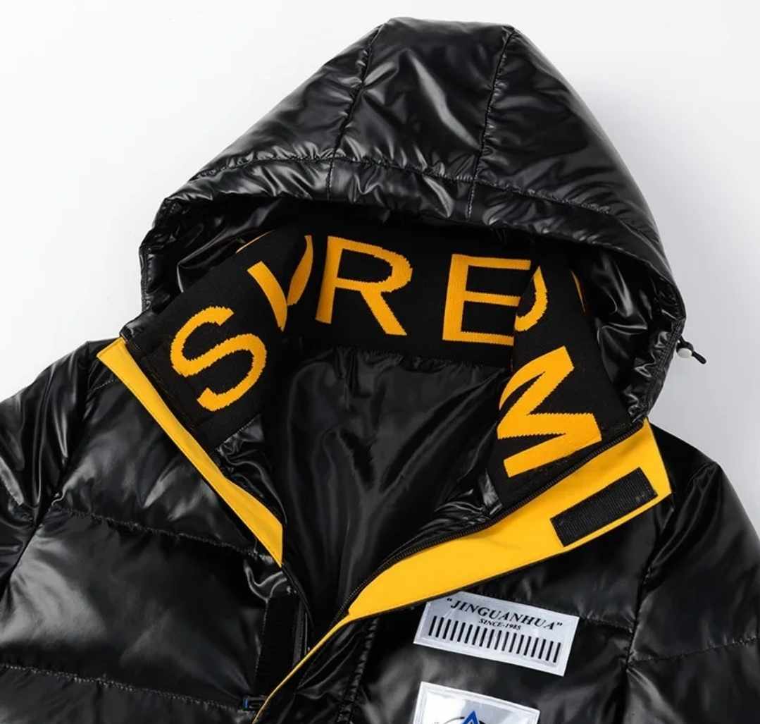 Męska puchowa kurtka z kapturem - obrazek 4