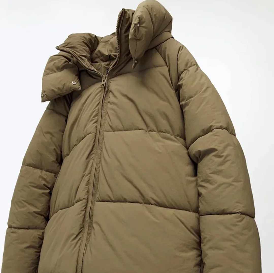 Damska puchowa kurtka z kapturem - obrazek 4