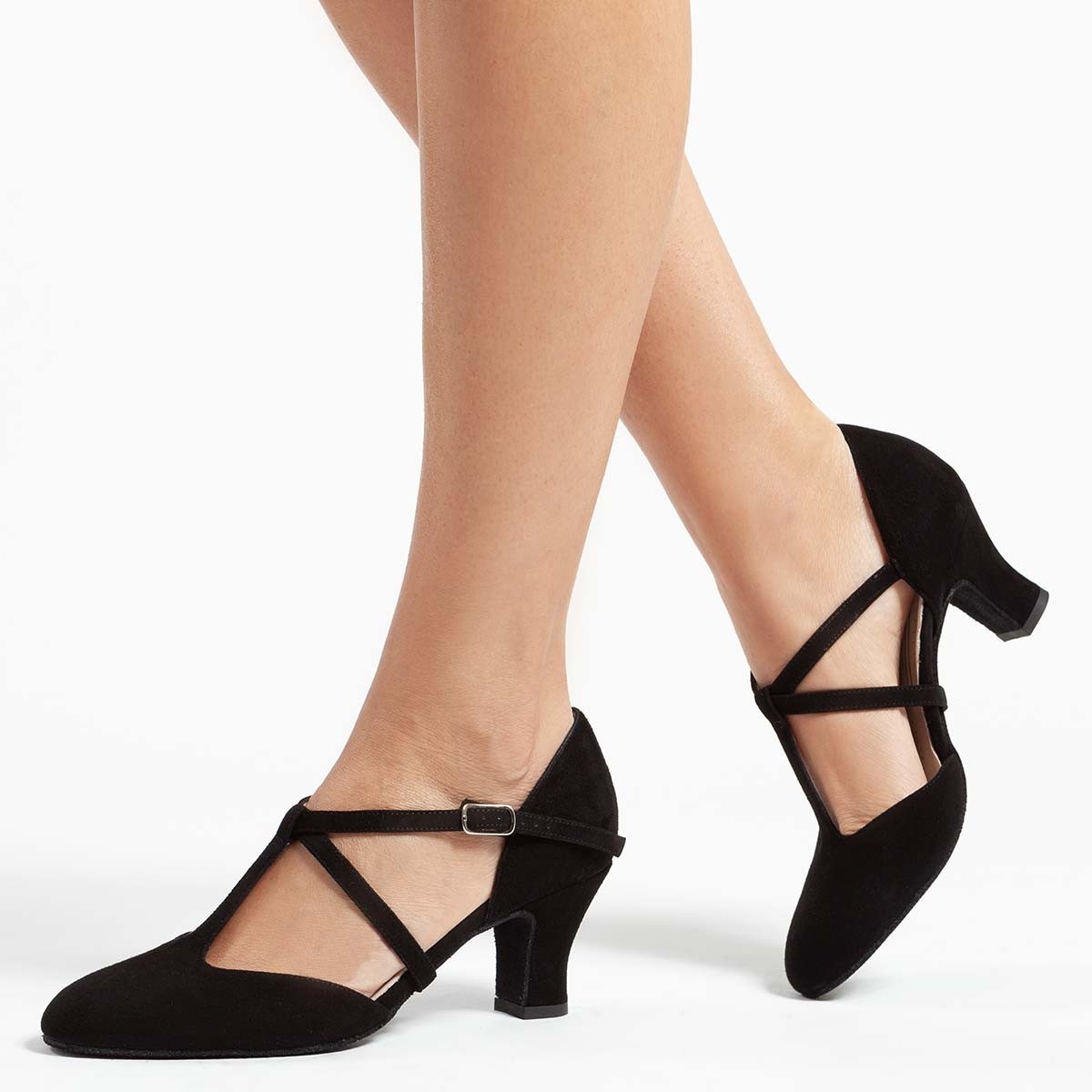 Damskie czarne buty do tańca - obrazek 3