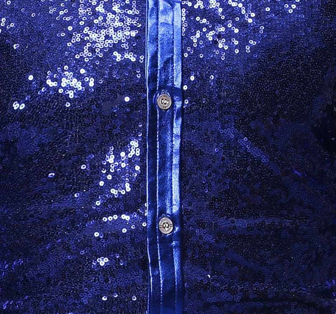 Męska elegancka koszula cekinowa - obrazek 5