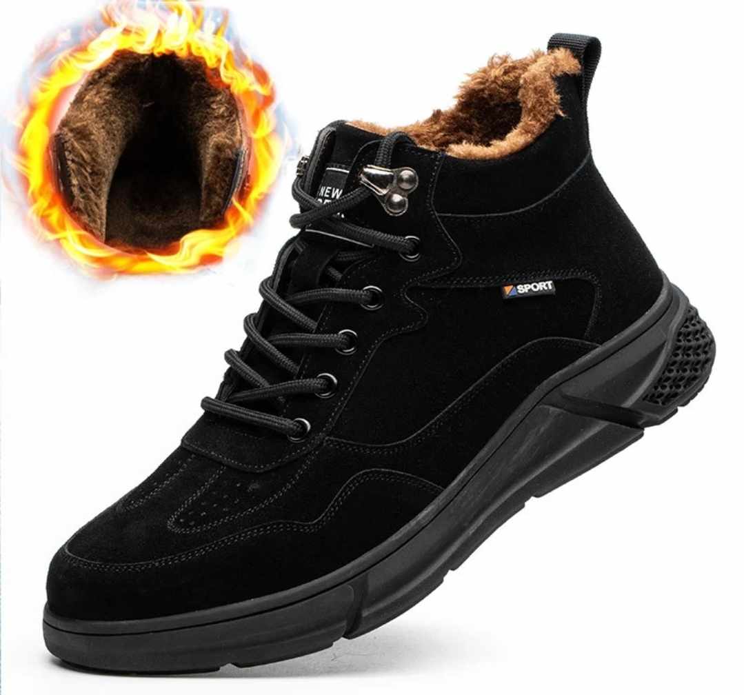 Ocieplane ochronne czarne buty robocze 39 - obrazek 2