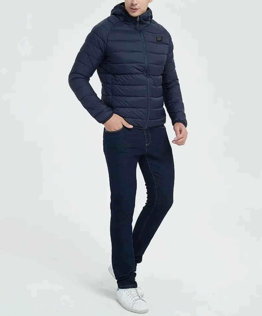 Granatowa kurtka podgrzewana na USB - obrazek 6