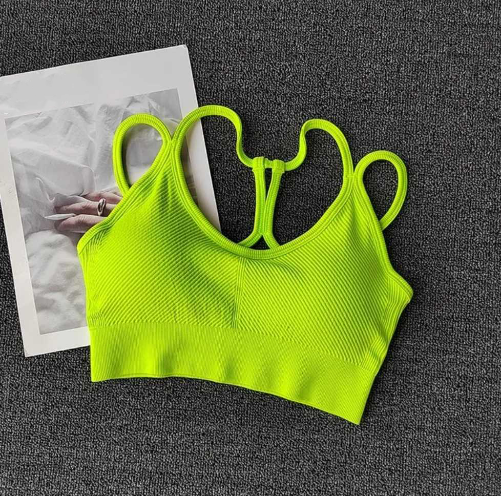 Top sportowy żółty biustonosz M - obrazek 2