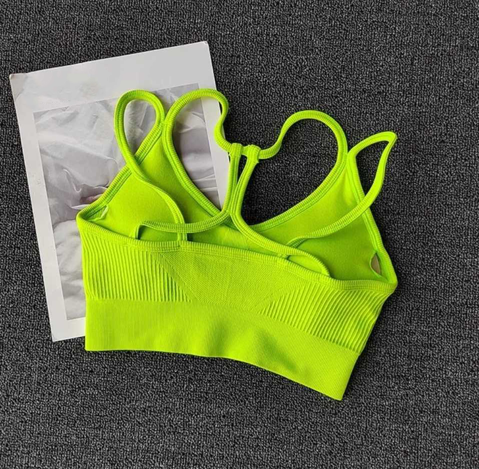 Top sportowy żółty biustonosz M - obrazek 3