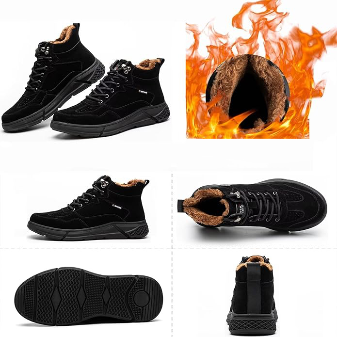 Ocieplane ochronne czarne buty robocze 39 - obrazek 6