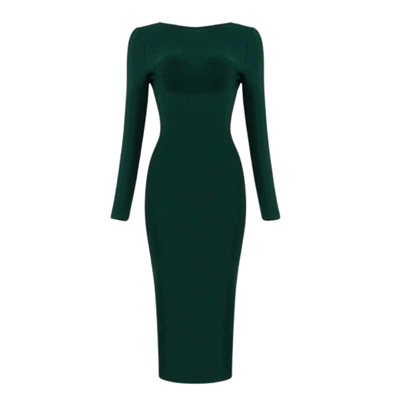 Bandażowa zielona sukienka DWUSTRONNA XS/S - obrazek 2