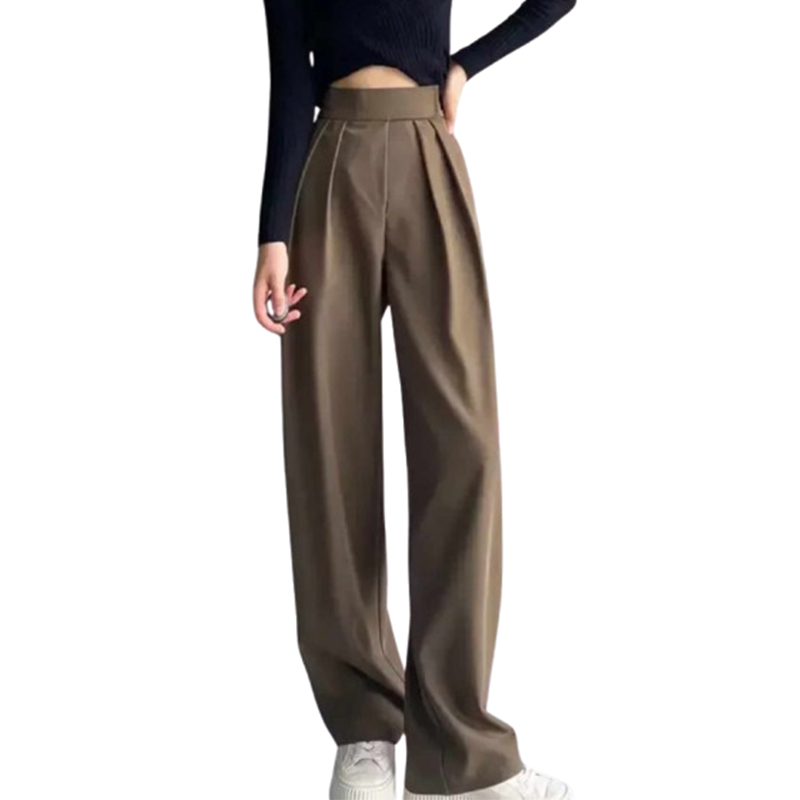 Damskie luźne spodnie brązowe rozmiar M