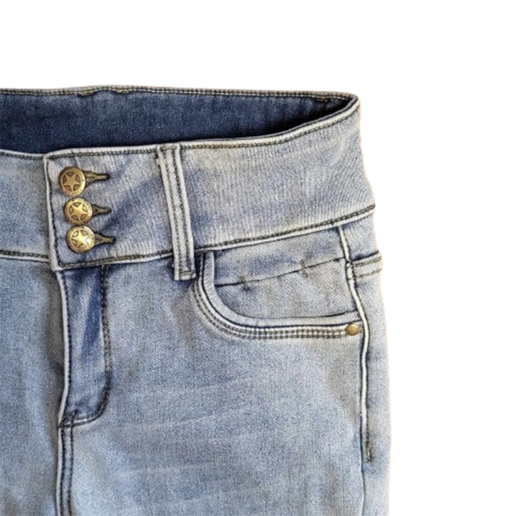 Damskie spodnie dżinsowe ocieplane polarem - obrazek 4