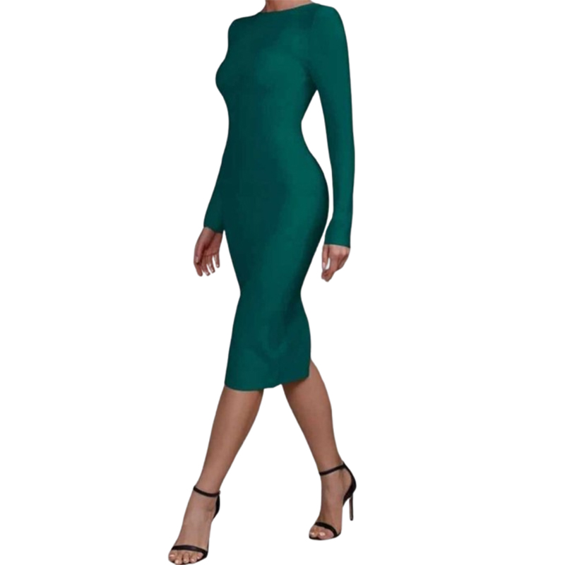 Bandażowa zielona sukienka DWUSTRONNA XS/S - obrazek 6