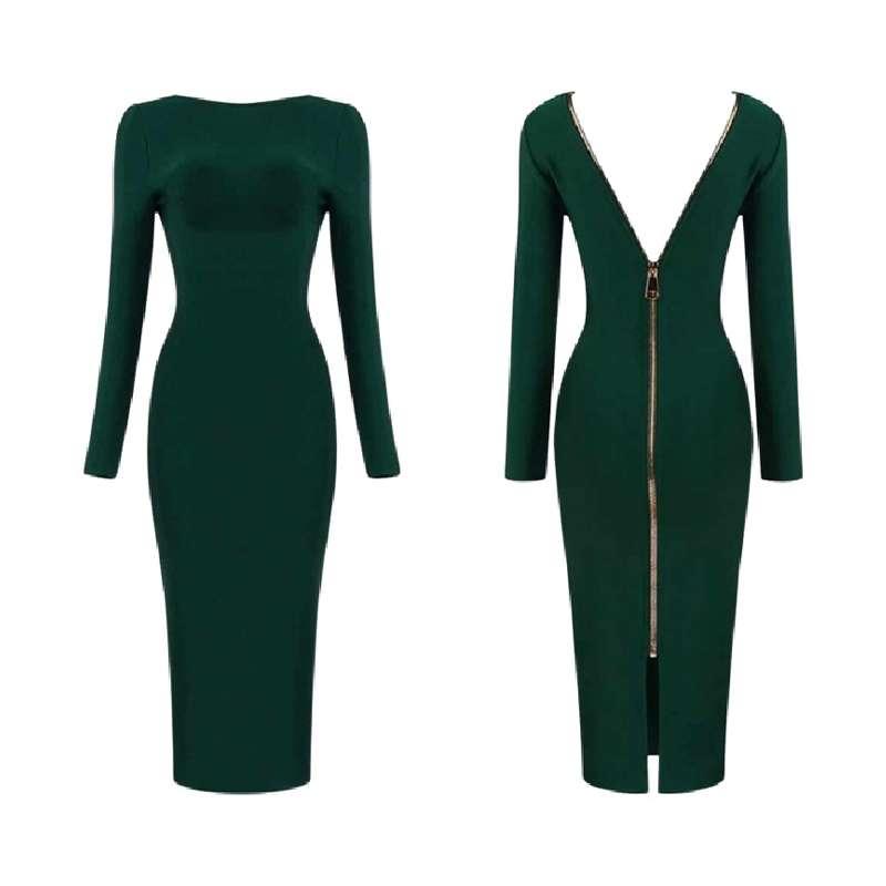 Bandażowa zielona sukienka DWUSTRONNA XS/S