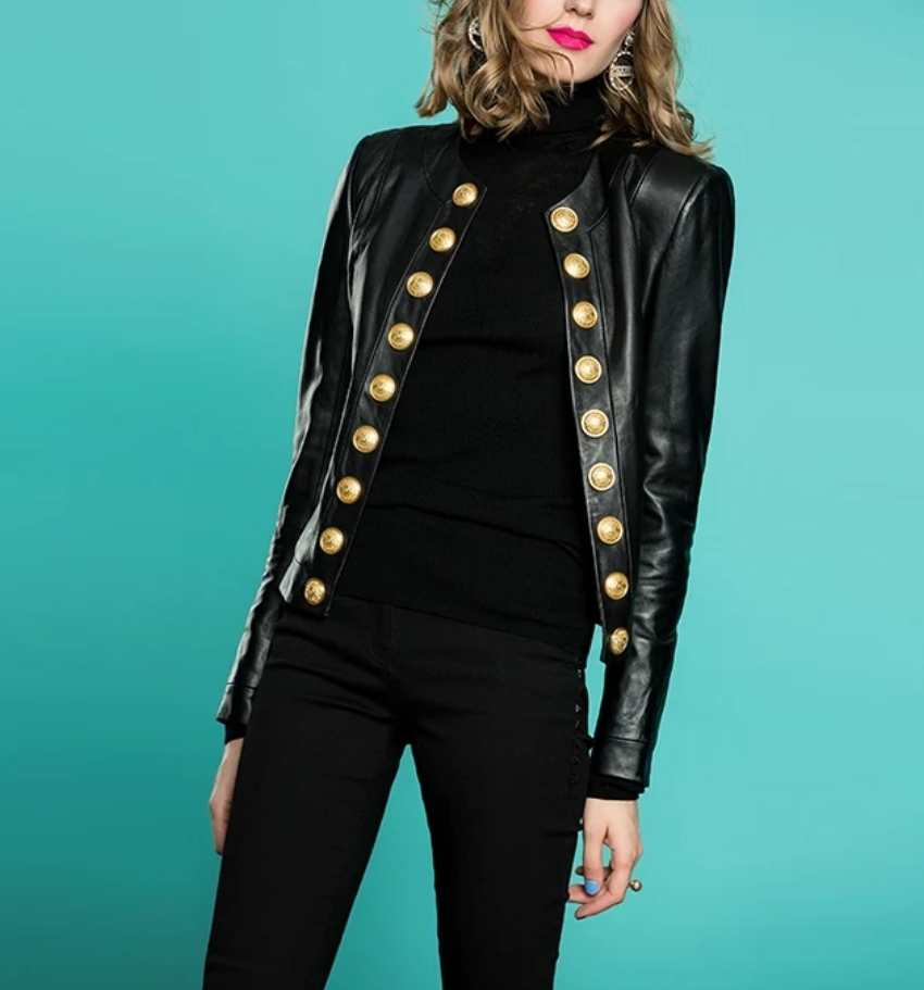 Damska czarna kurtka/żakiet rozmiar M/L - obrazek 3