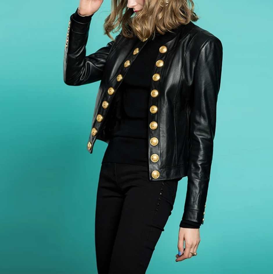 Damska czarna kurtka/żakiet rozmiar M/L - obrazek 4