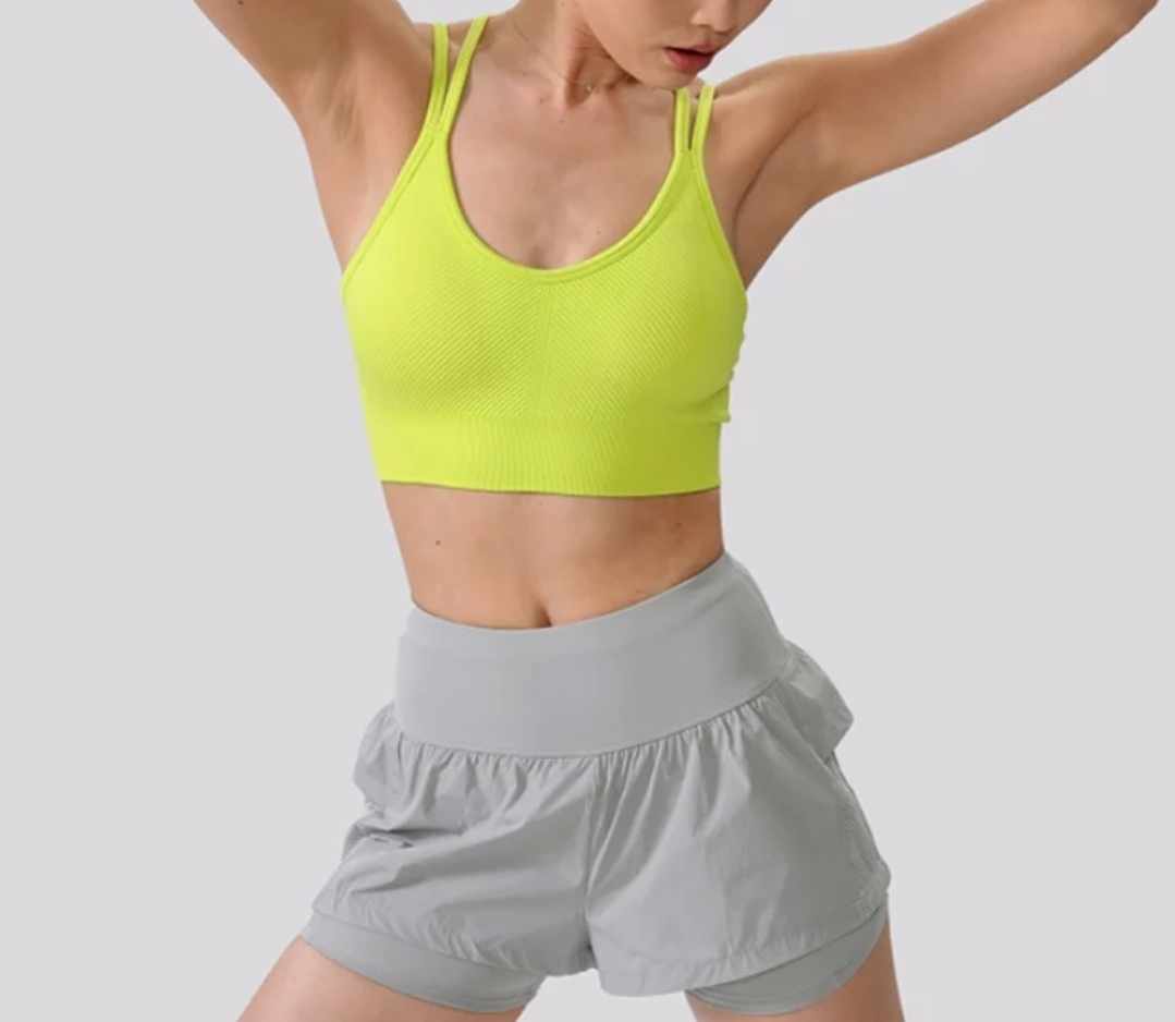 Top sportowy żółty biustonosz M - obrazek 4