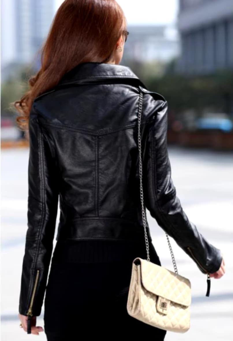 Ramoneska damska czarna XXS/XS - obrazek 3