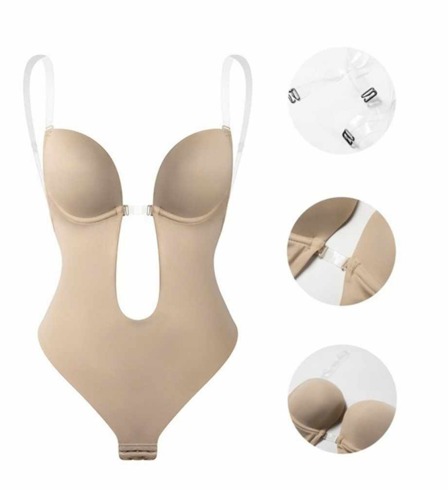 Body bez pleców pod sukienkę w kolorze Nude - obrazek 2