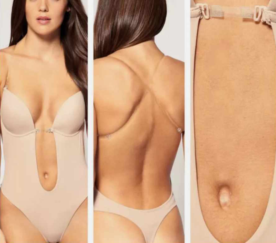 Body bez pleców pod sukienkę w kolorze Nude - obrazek 7
