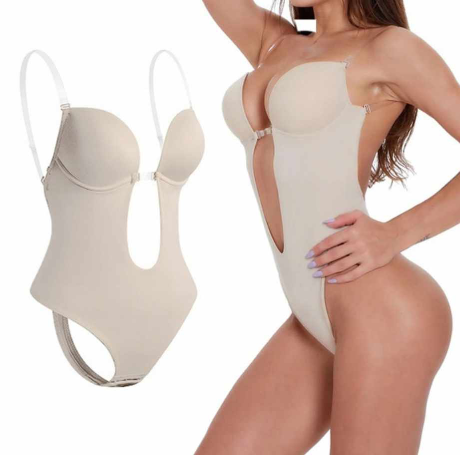 Body bez pleców pod sukienkę w kolorze Nude - obrazek 6