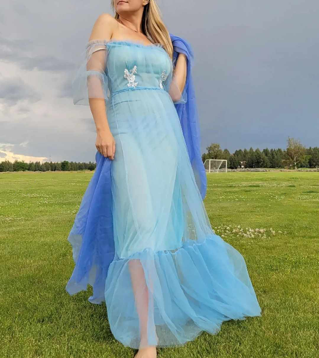 Sukienka tiulowa maxi idealna do sesji fotograficznej - obrazek 6