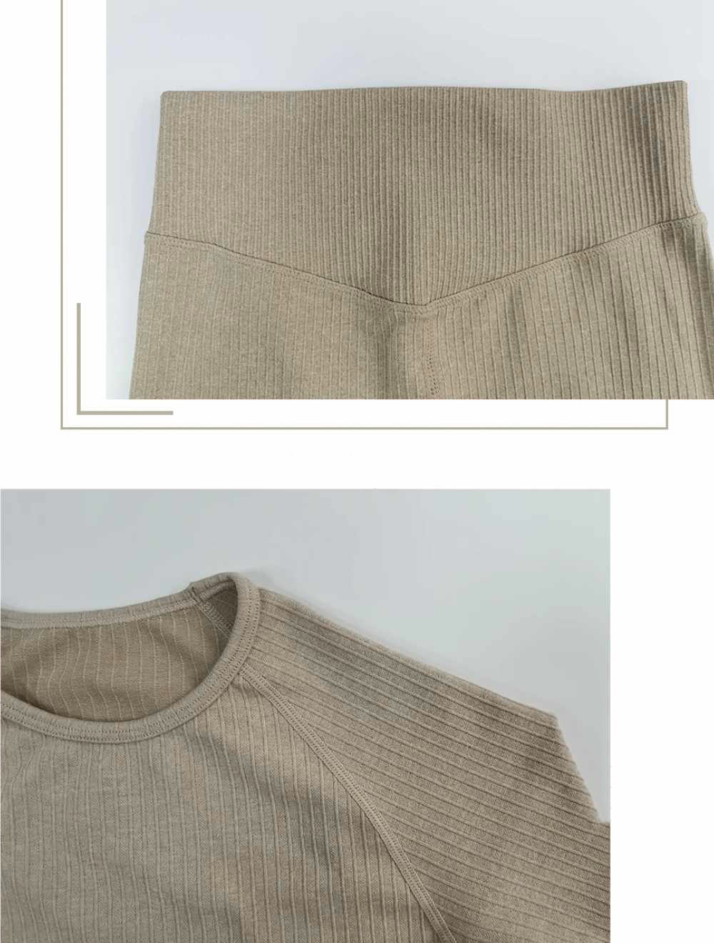 Beżowy 2-częściowy komplet sportowy rozmiar M - obrazek 6