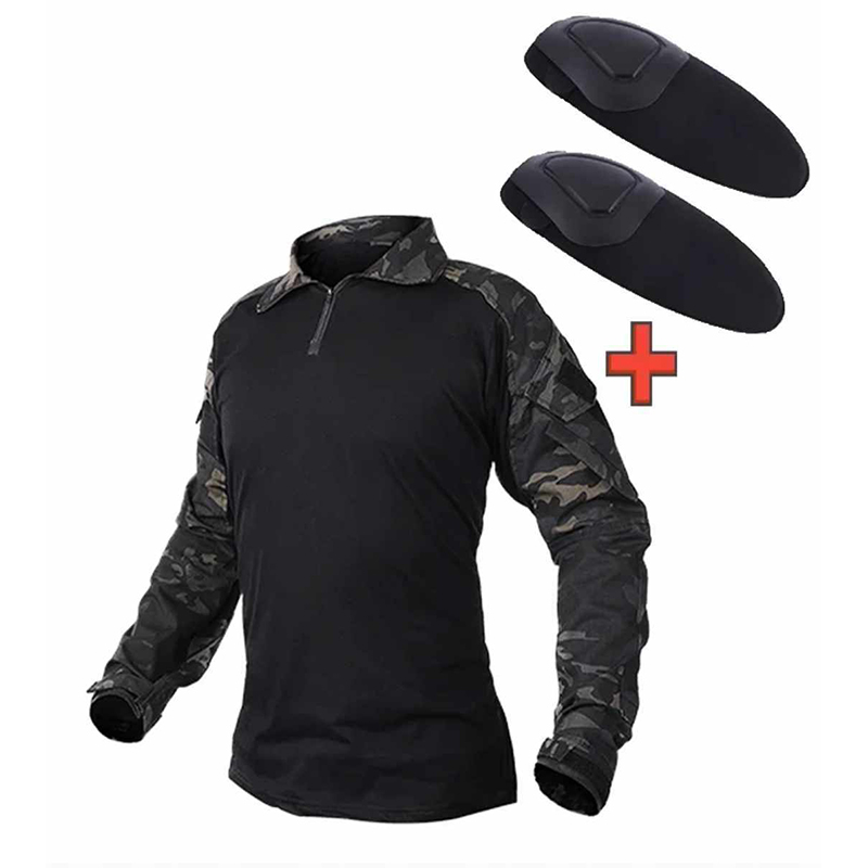 Męska taktyczna koszulka z ochraniaczami na łokcie XL