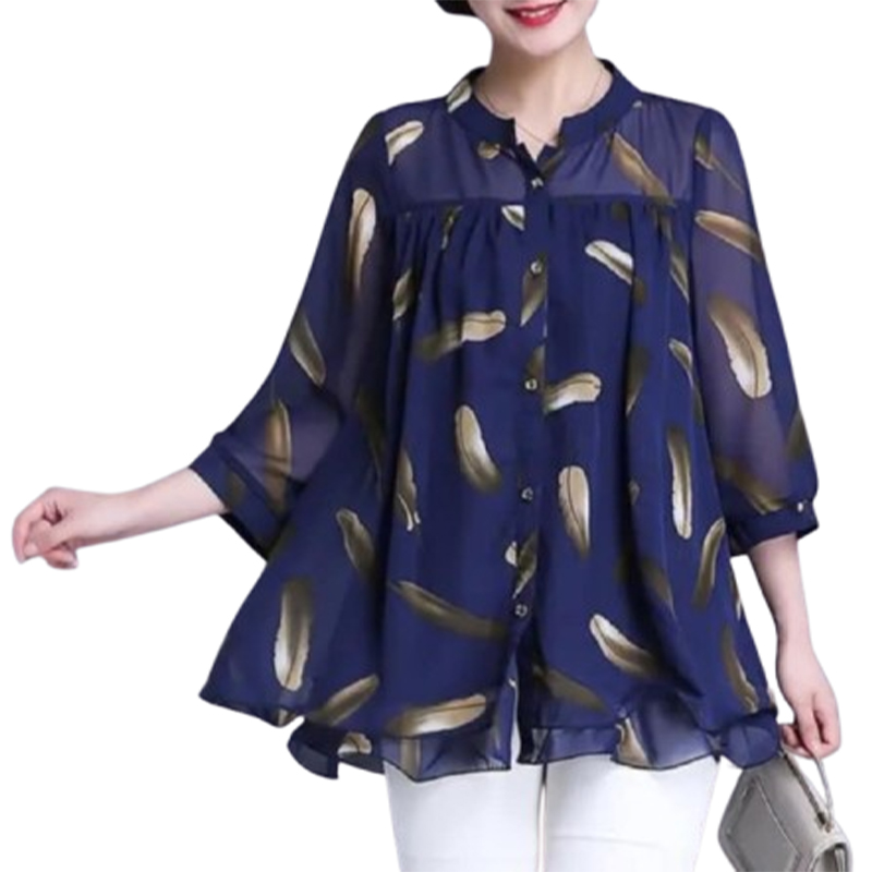 Granatowa bluzka szyfonowa rozmiar M