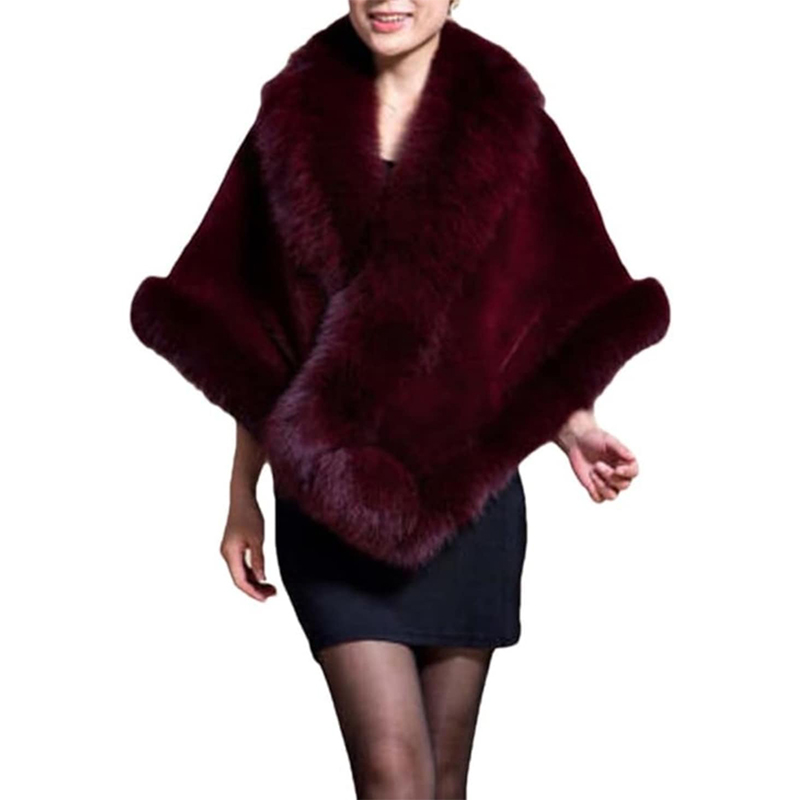 Futrzana Etola damska Bordowa