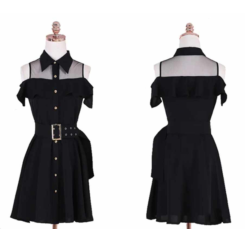 Sukienka czarna w gotyckim stylu rozmiar S - obrazek 2