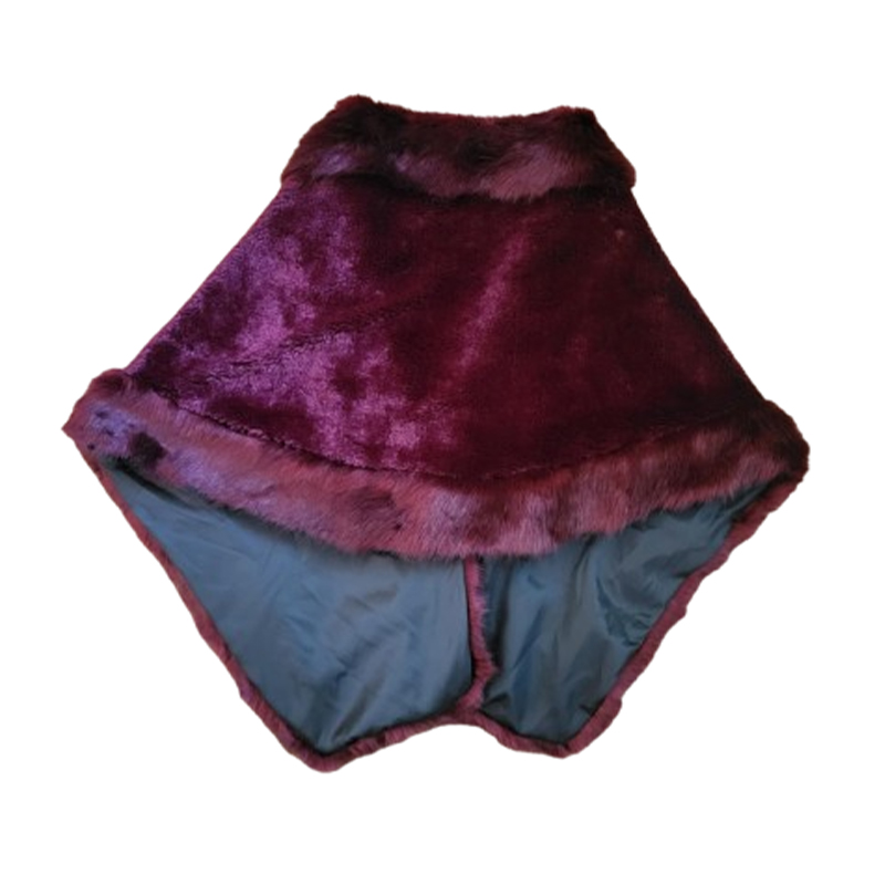 Futrzana Etola damska Bordowa - obrazek 3