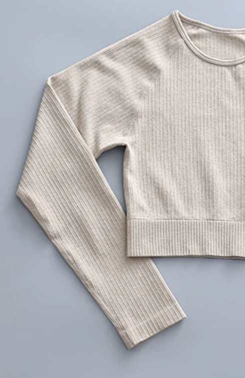 Beżowy 2-częściowy komplet sportowy rozmiar M - obrazek 4